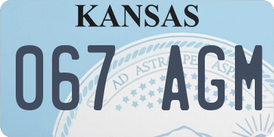 KS license plate 067AGM