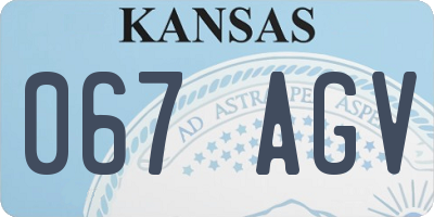 KS license plate 067AGV