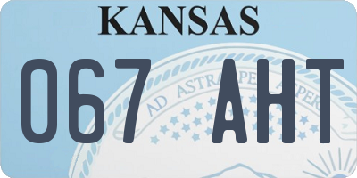 KS license plate 067AHT