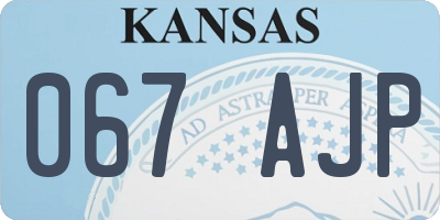 KS license plate 067AJP