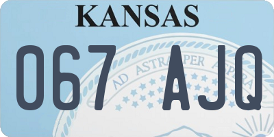KS license plate 067AJQ