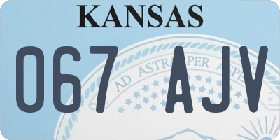 KS license plate 067AJV