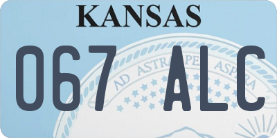 KS license plate 067ALC