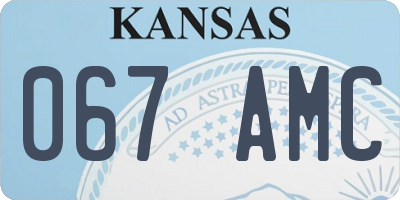 KS license plate 067AMC