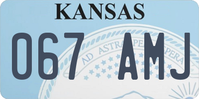 KS license plate 067AMJ