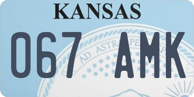 KS license plate 067AMK