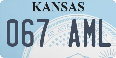 KS license plate 067AML