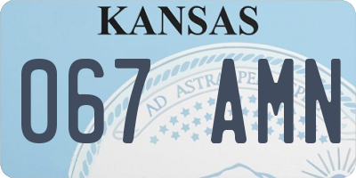 KS license plate 067AMN