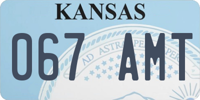 KS license plate 067AMT