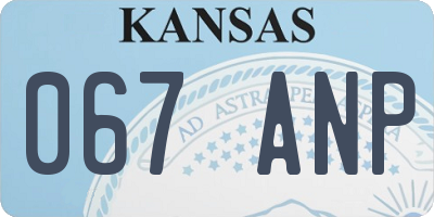 KS license plate 067ANP
