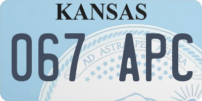KS license plate 067APC
