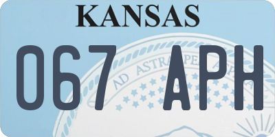 KS license plate 067APH