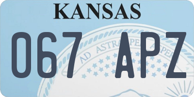 KS license plate 067APZ