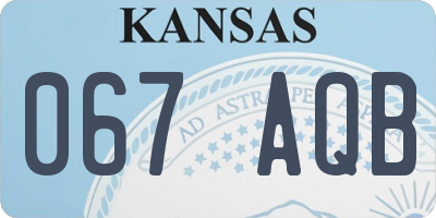 KS license plate 067AQB