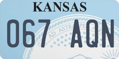 KS license plate 067AQN
