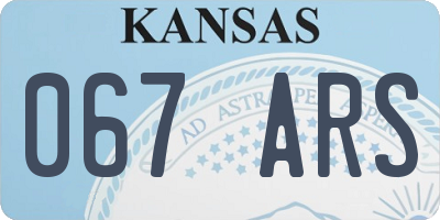 KS license plate 067ARS