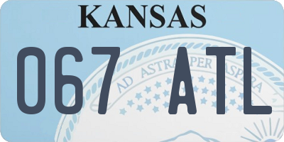 KS license plate 067ATL