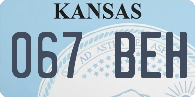 KS license plate 067BEH