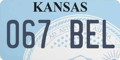 KS license plate 067BEL