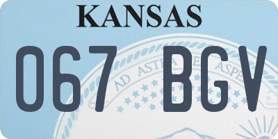 KS license plate 067BGV