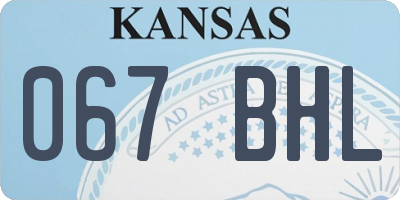 KS license plate 067BHL