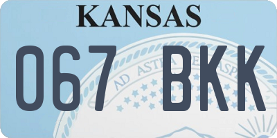 KS license plate 067BKK