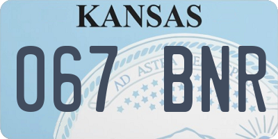 KS license plate 067BNR