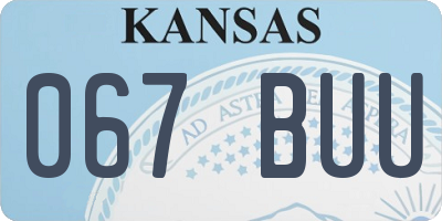 KS license plate 067BUU