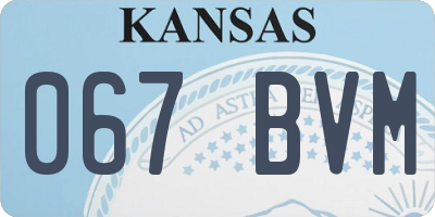 KS license plate 067BVM