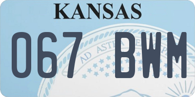 KS license plate 067BWM