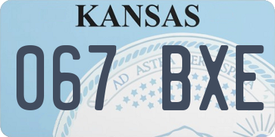 KS license plate 067BXE
