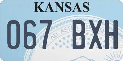 KS license plate 067BXH