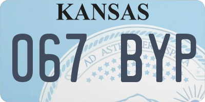 KS license plate 067BYP