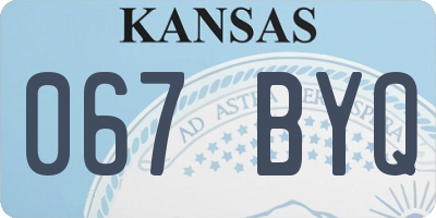 KS license plate 067BYQ