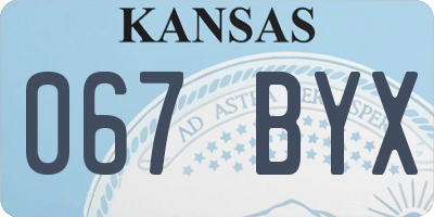 KS license plate 067BYX