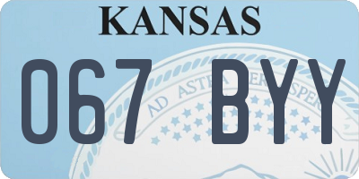 KS license plate 067BYY