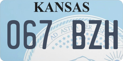 KS license plate 067BZH