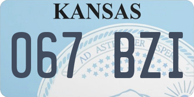 KS license plate 067BZI