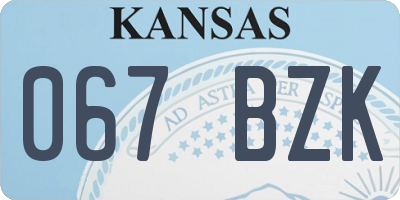 KS license plate 067BZK