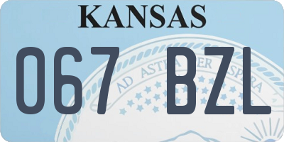 KS license plate 067BZL