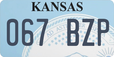 KS license plate 067BZP