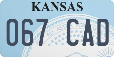KS license plate 067CAD