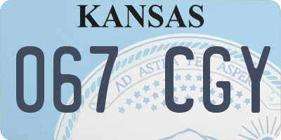 KS license plate 067CGY