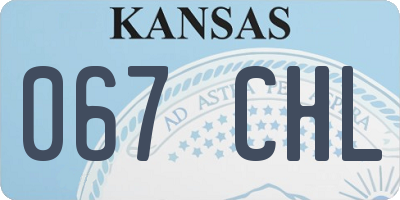 KS license plate 067CHL