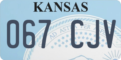 KS license plate 067CJV