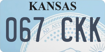 KS license plate 067CKK