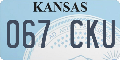KS license plate 067CKU