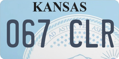 KS license plate 067CLR