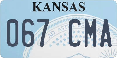 KS license plate 067CMA