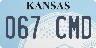 KS license plate 067CMD